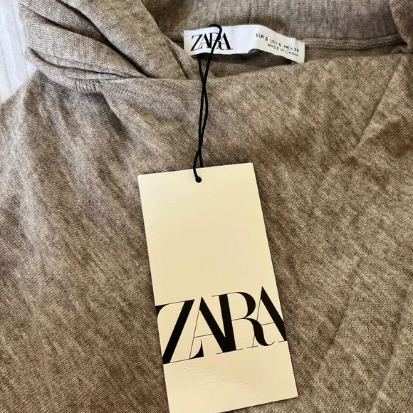 Elegant Heather Tan Knit Crop Top - Picture 6 of 7